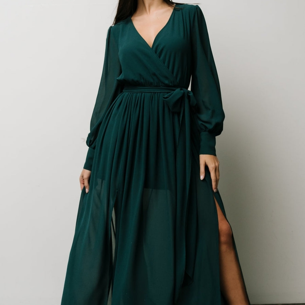 Baltic Born Celine Maxi Dress Hunter Green XL NWT